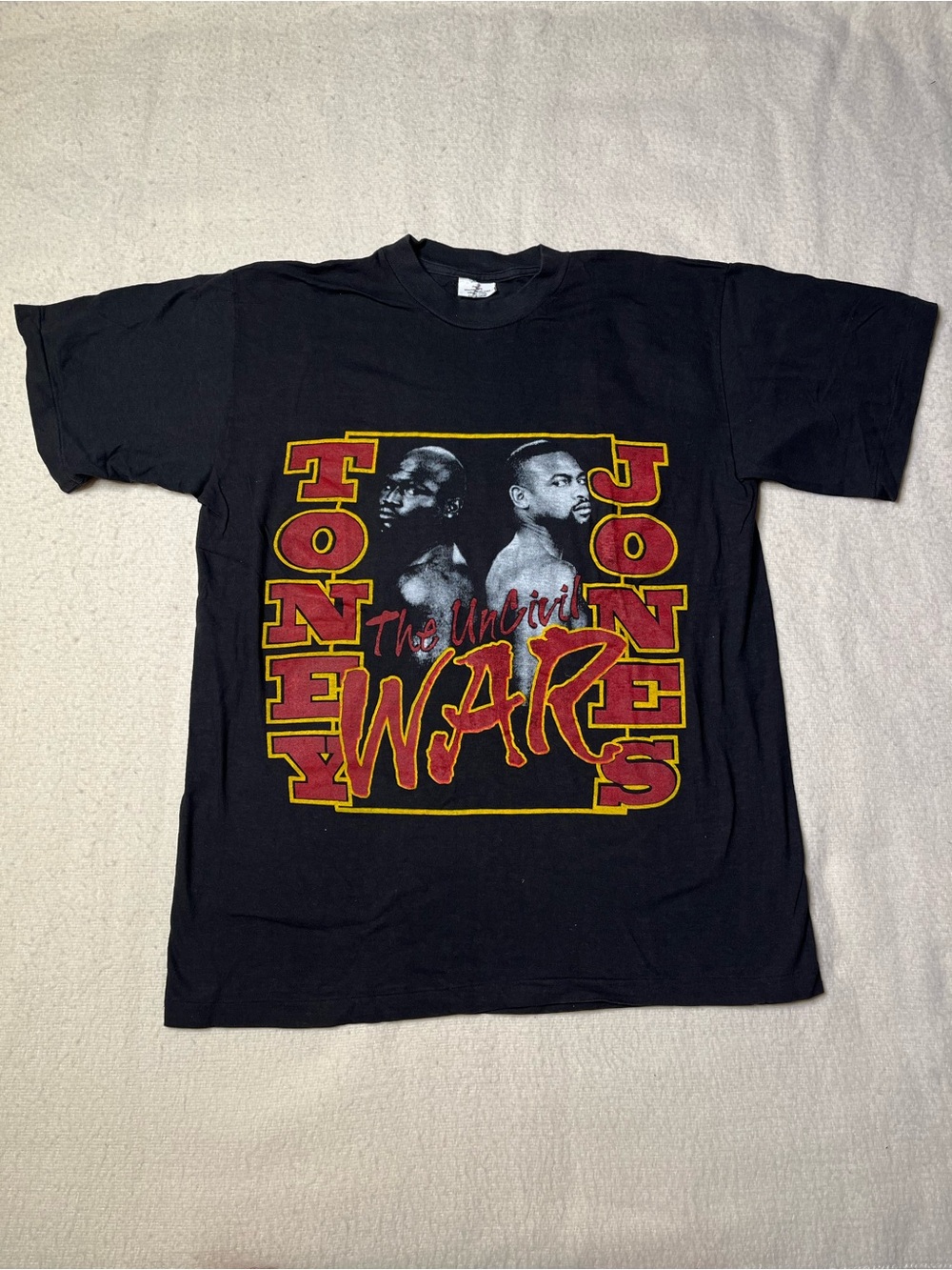 Vintage 90s Roy Jones James Tony Uncivil War Boxing Shirt Mens L De La Hoya Vtg